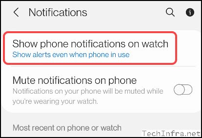 Galaxy wear app watch Notifications