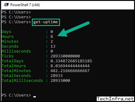 Get-uptime powershell